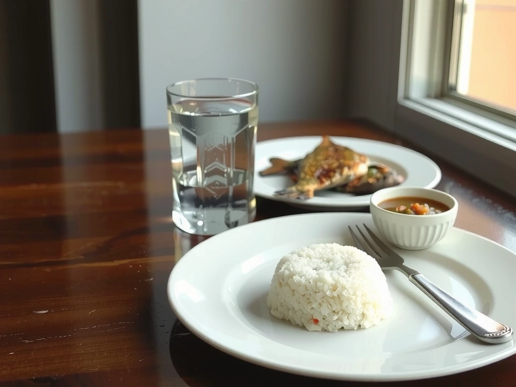 Balanced Malaysian dinner table