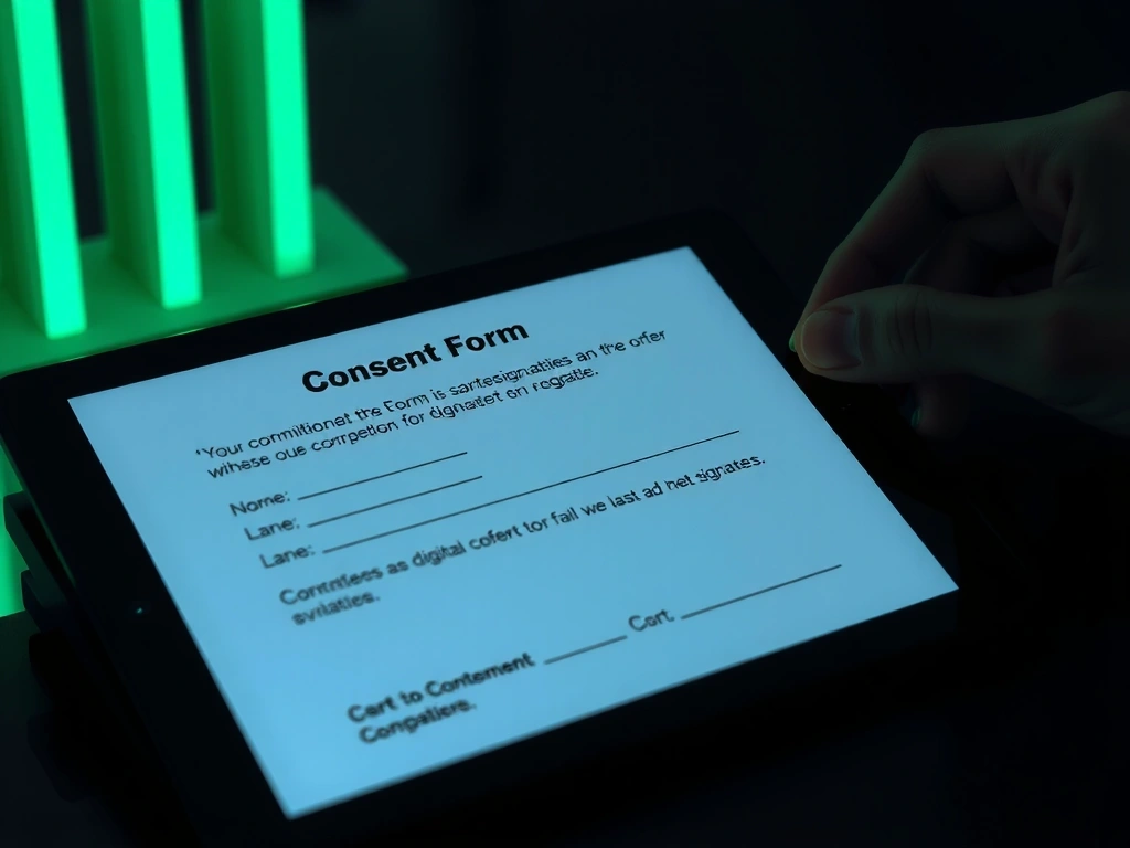 Digital consent form interface